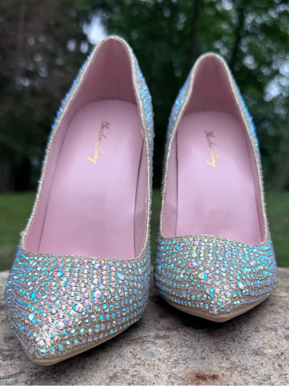 Elizabet Tang Rhinestone Glitter Pumps - Picture 10 of 10